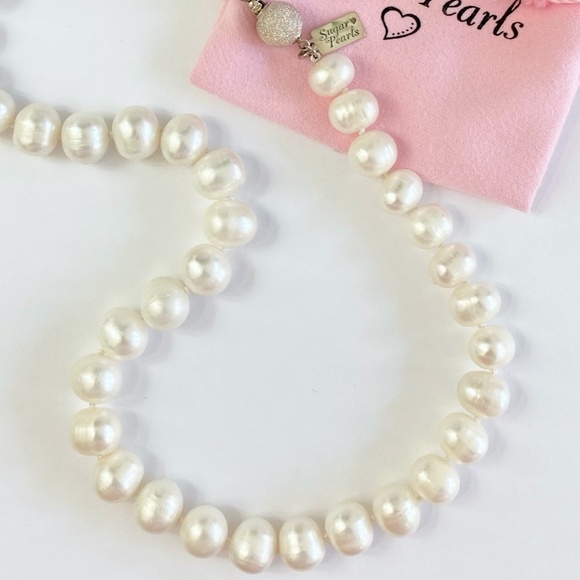 Chunky Freshwater Pearl Necklace/Hand Knotted - Picture 4 of 5